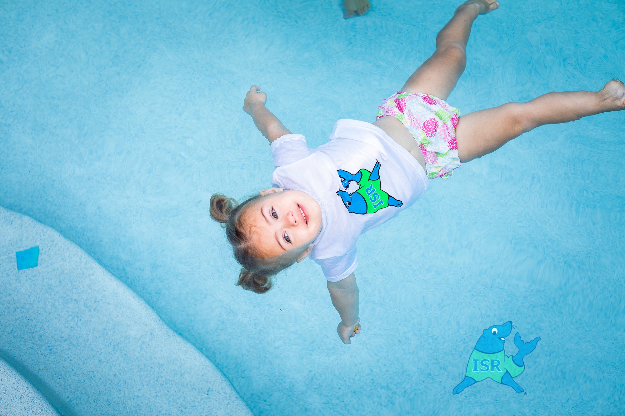 ISR instructor teaching infant survival swimming in Shasta County